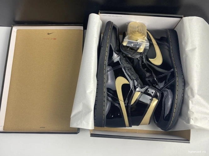 GOLD METALLIC 1 555088-032 AIR RETRO HIGH JORDAN BLACK (2020) 0912